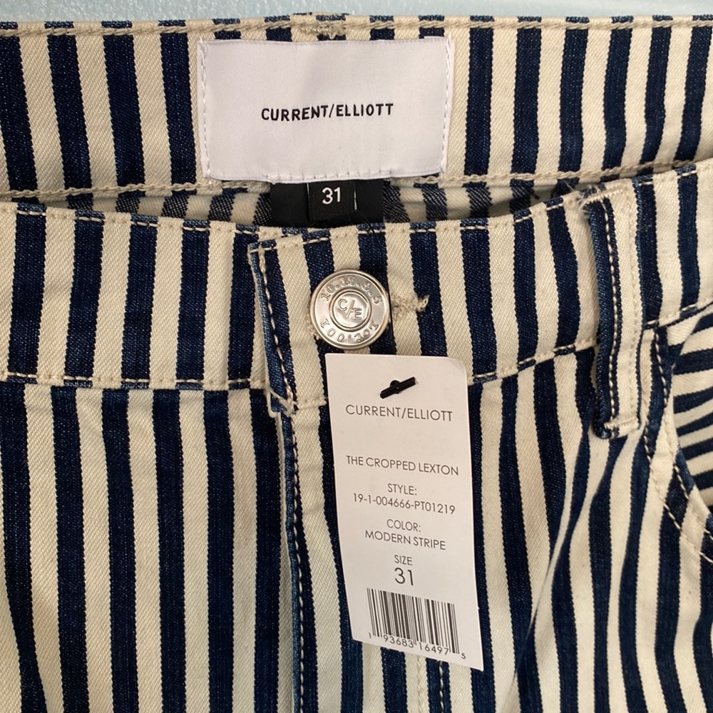 Current/Elliott - The Cropped Lexton - Modern Stripe - Picture 2 of 9